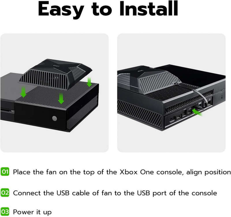 Cooling Fan For Xbox One Ipega PG-X010 USB Powered Auto-Sensing