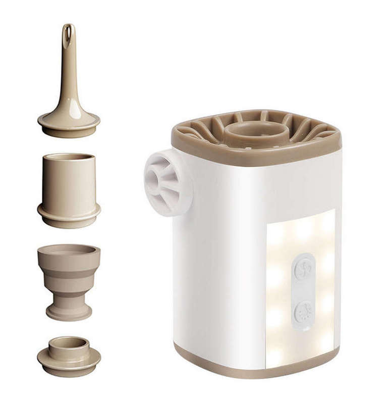 Portable Electric Mini Air Pump Ultralight Inflator plus Led Light