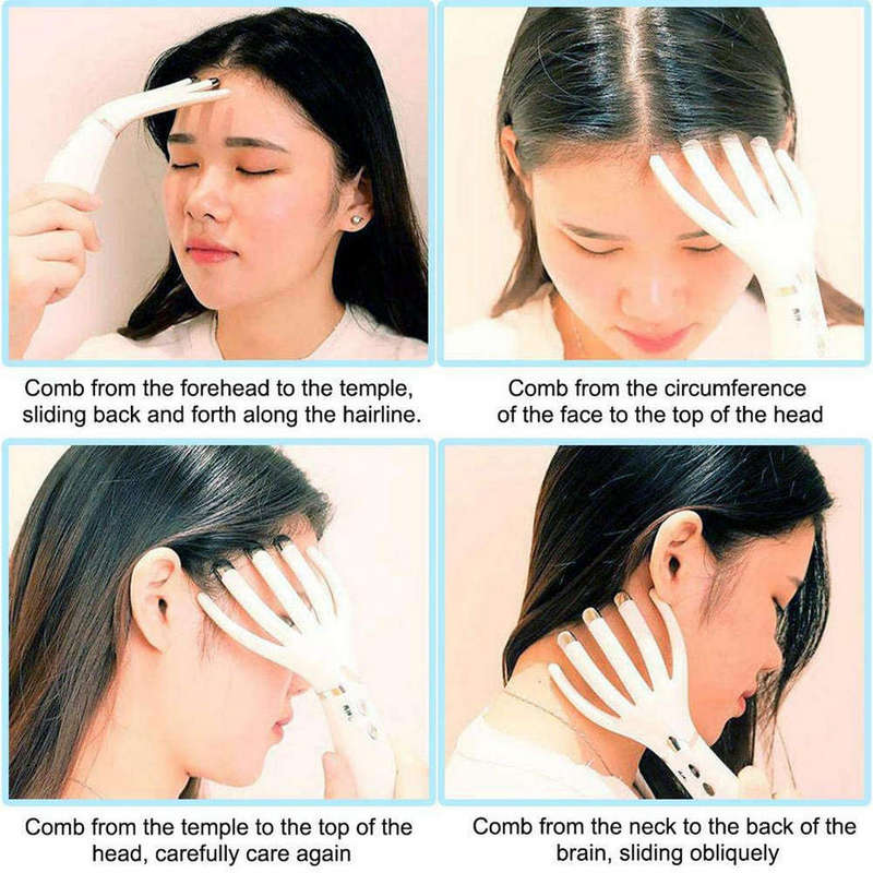 Multi-purpose Portable Vibration Rechargeable Head Massager Hand Shaped