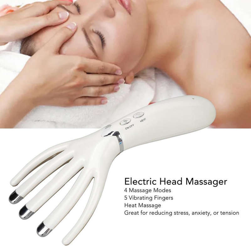 Multi-purpose Portable Vibration Rechargeable Head Massager Hand Shaped