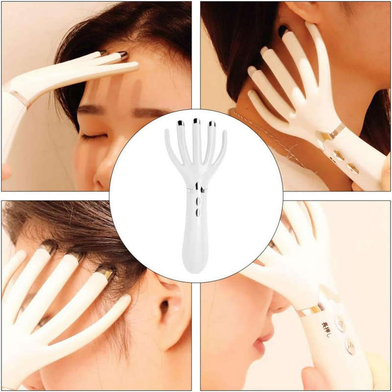 Multi-purpose Portable Vibration Rechargeable Head Massager Hand Shaped