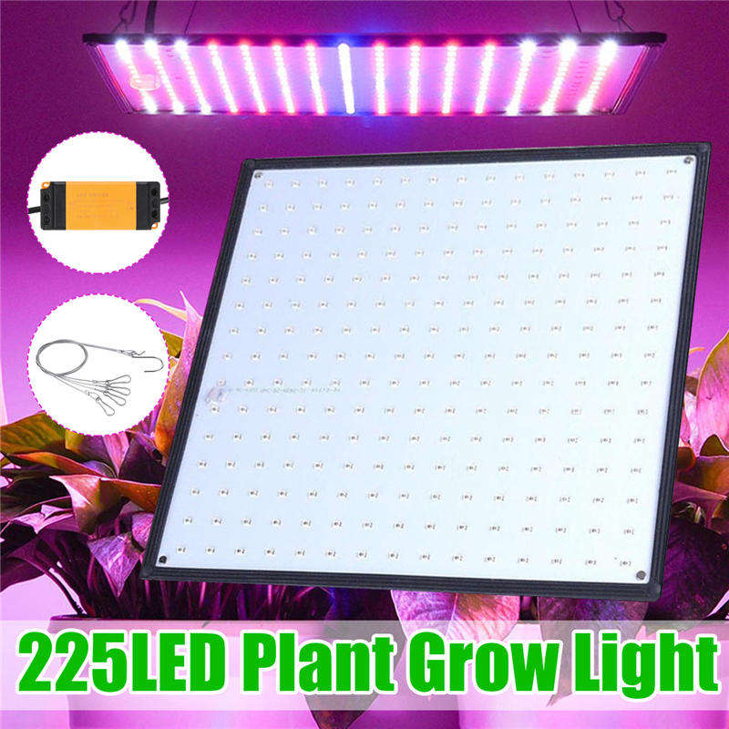 225 LED Grow Light Lamp Full Spectrum Ultrathin Panel Indoor Plants Veggies Flowers