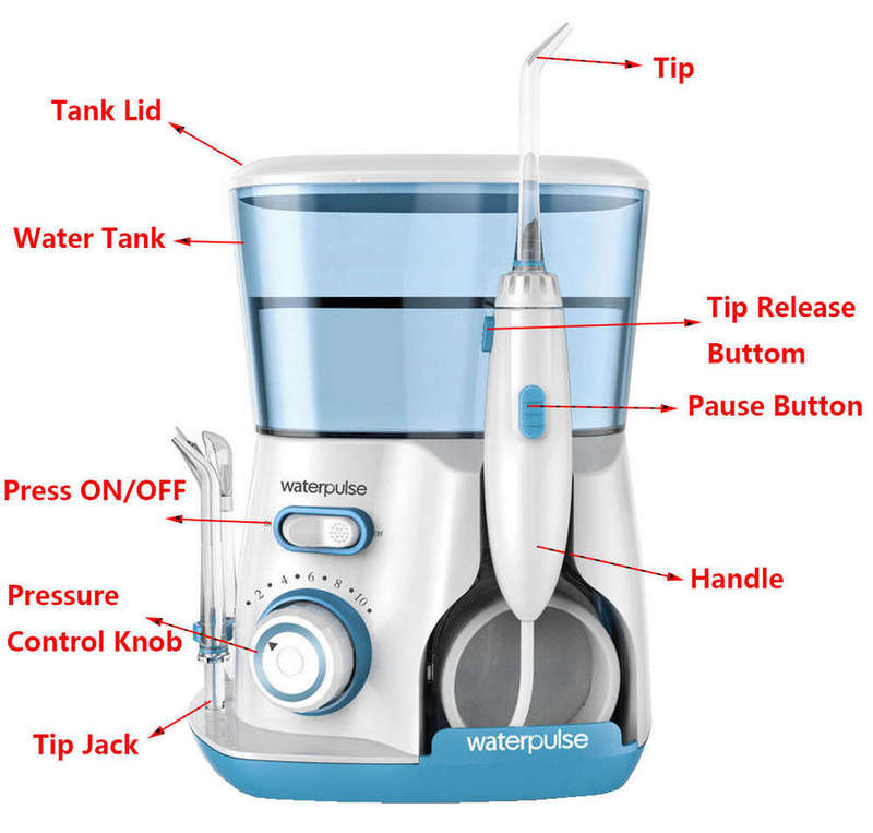 Waterpulse V300 800ml Oral Irrigator Dental Flosser Oral Hygiene Water Flossing Cleaner
