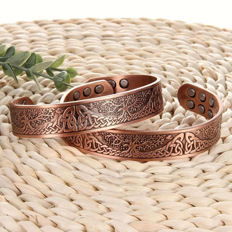 Copper Magnetic Bracelet For Men Life Of Tree 12 Magnets