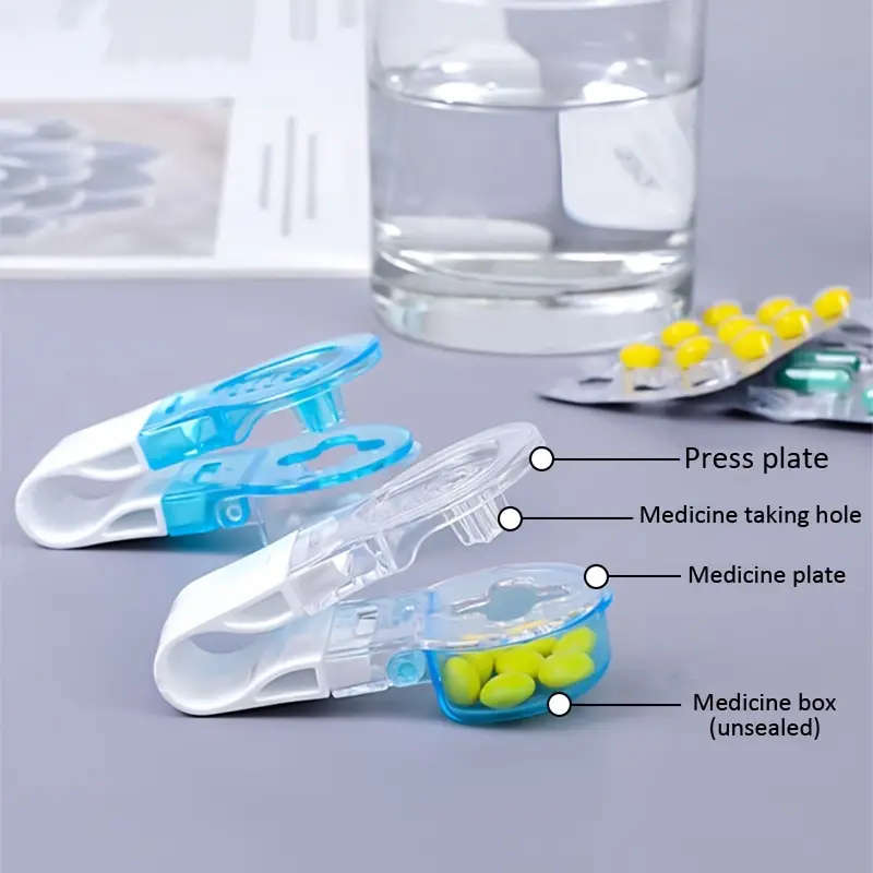 Compact Pill Dispenser with Capsule Opener