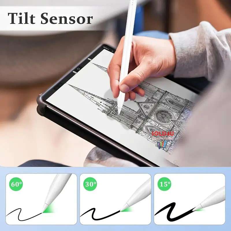 Stylus Pen for iPad 2018 to 2024 Tilt Sensitivity Palm Rejection High Precision Touch