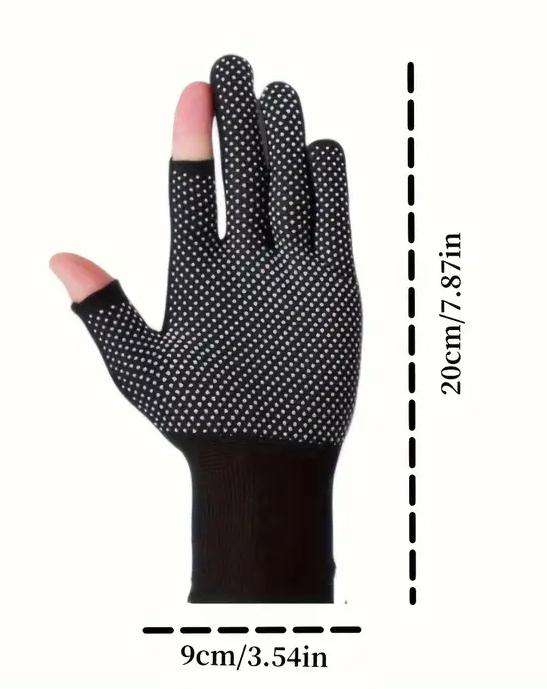 Pair of Breathable Touchscreen-Compatible Fingerless Cycling Gloves