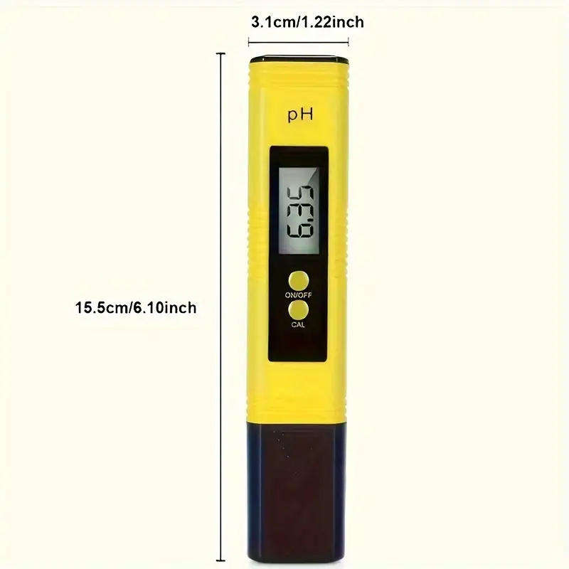 Digital pH Meter with Backlit LCD Display, 0-14 pH Range