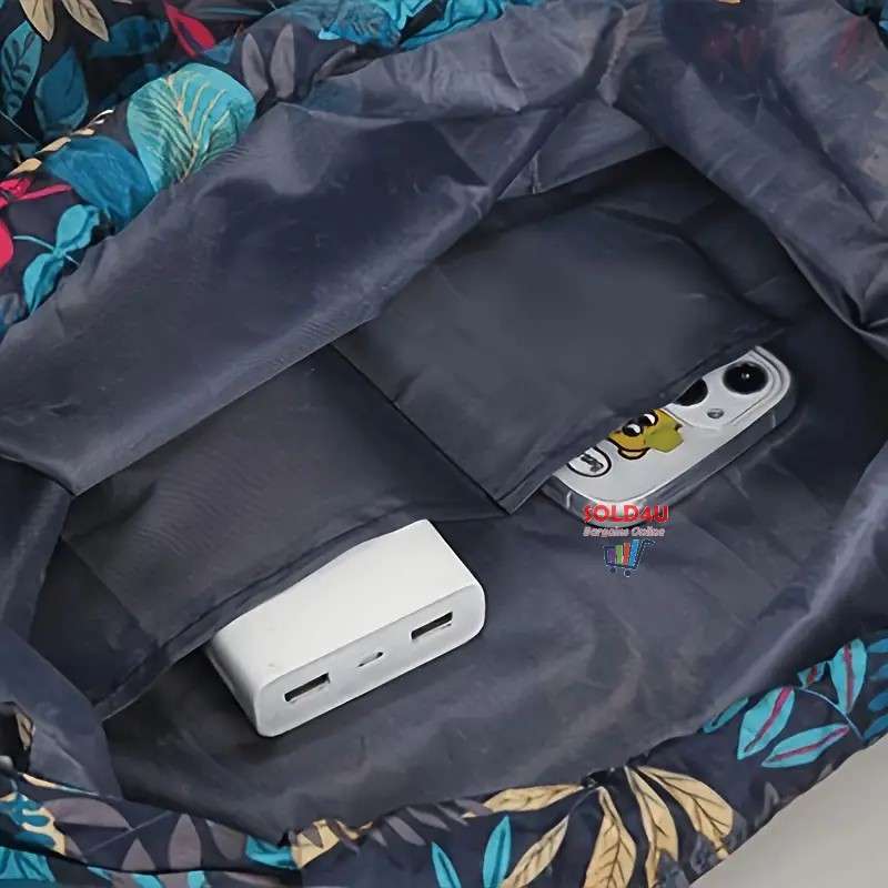 Leaf Pattern Casual Lightweight Backpack, Versatile Multi Functional For Outdoor Travel