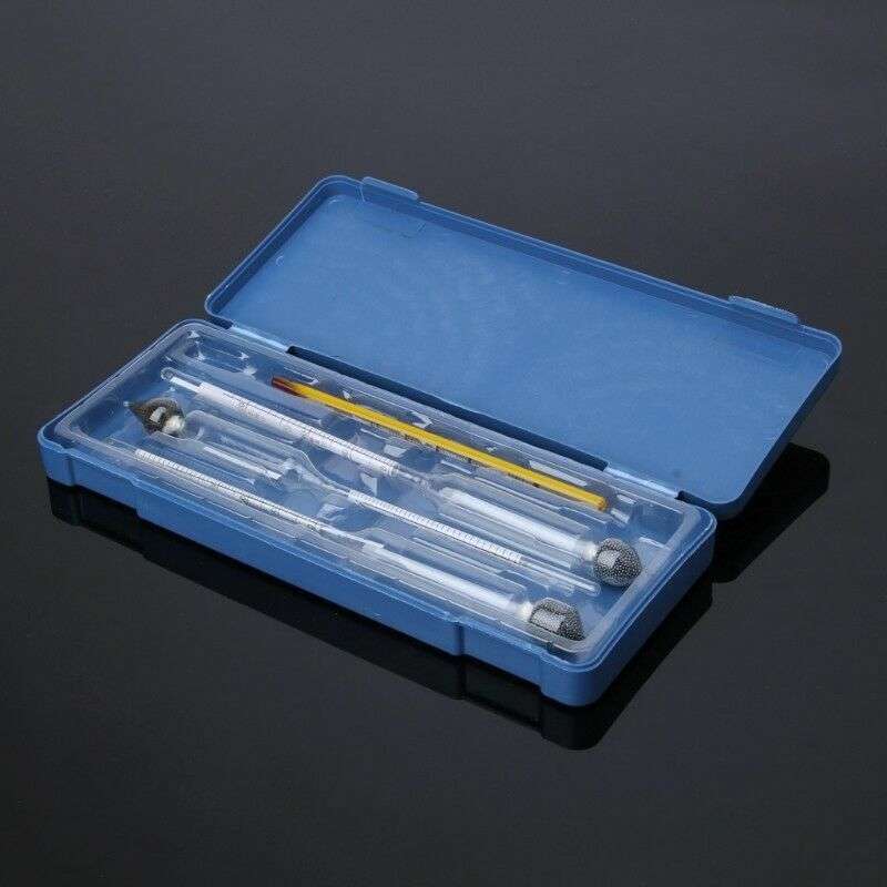 3 Piece Proof Hydrometer Alcohol Meter Tester With one Thermometer