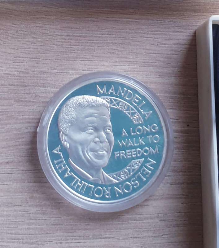 1993 NOBEL PRIZE WINNER MANDELA/DE KLERK 1 OZ ISSUED 2009 MINT OF NORWAY 25000 MINTAGE