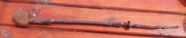 CIRCA 1880 BLACK HORN PIPE 700 MM