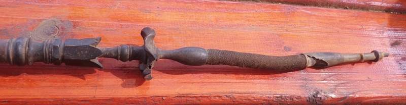 CIRCA 1880 BLACK HORN PIPE 700 MM