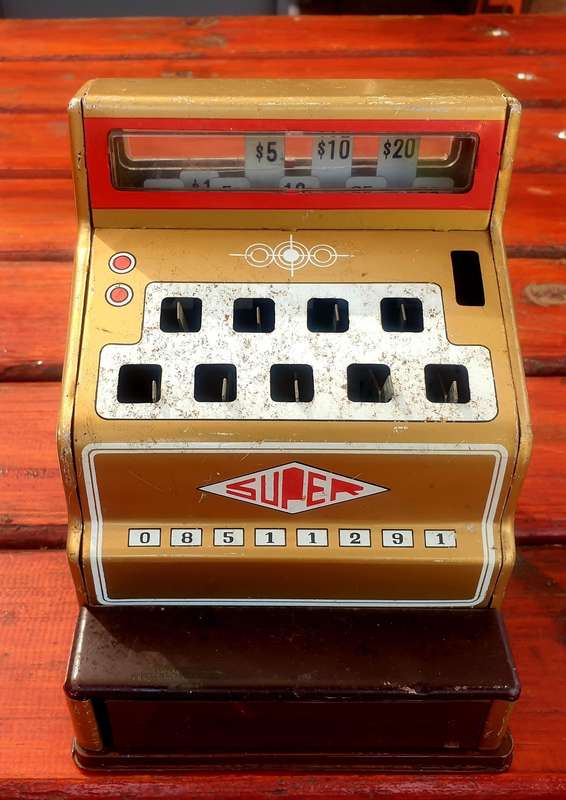 Vintage Kiddies Tinplate Till