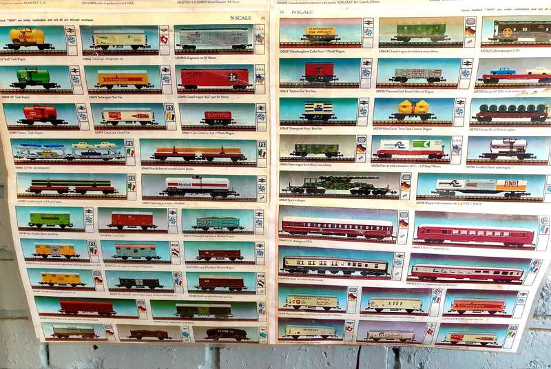 LARGE VINTAGE HISTORY OF LIMA MODEL TRAINS DOUBLE SIDED