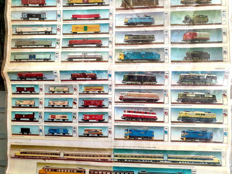 LARGE VINTAGE HISTORY OF LIMA MODEL TRAINS DOUBLE SIDED