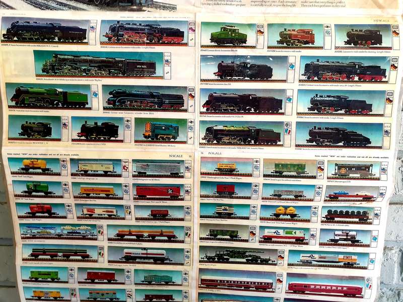 LARGE VINTAGE HISTORY OF LIMA MODEL TRAINS DOUBLE SIDED