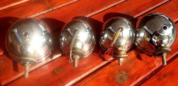 VINTAGE ALL METAL SPOTLIGHTS 5 & 6 INCHES