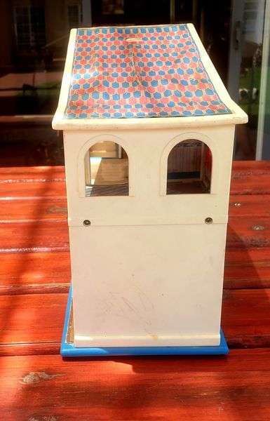 VINTAGE LARGE FISHER PRICE BUILDINGS, 450 MM AND 530 MM LONG