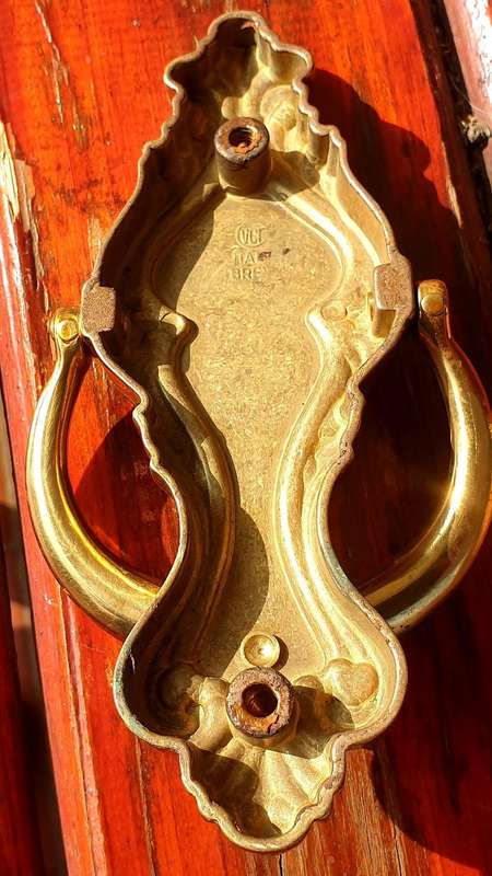 VINTAGE ITALIAN BRASS DOOR KNOCKER 165 MM LONG