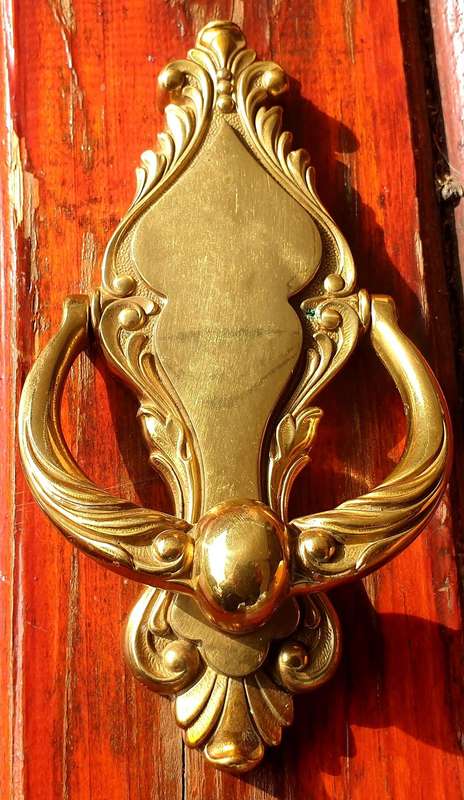 VINTAGE ITALIAN BRASS DOOR KNOCKER 165 MM LONG