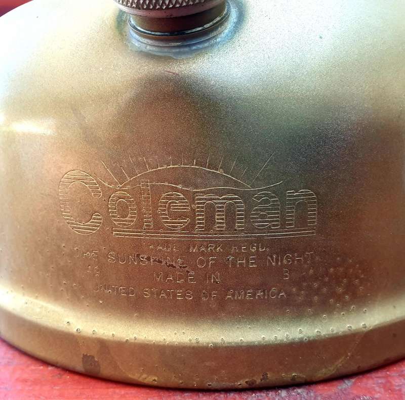 3/49 COLEMAN USA TABLE LANTERN DOUBLE MANTLE X159 MODEL