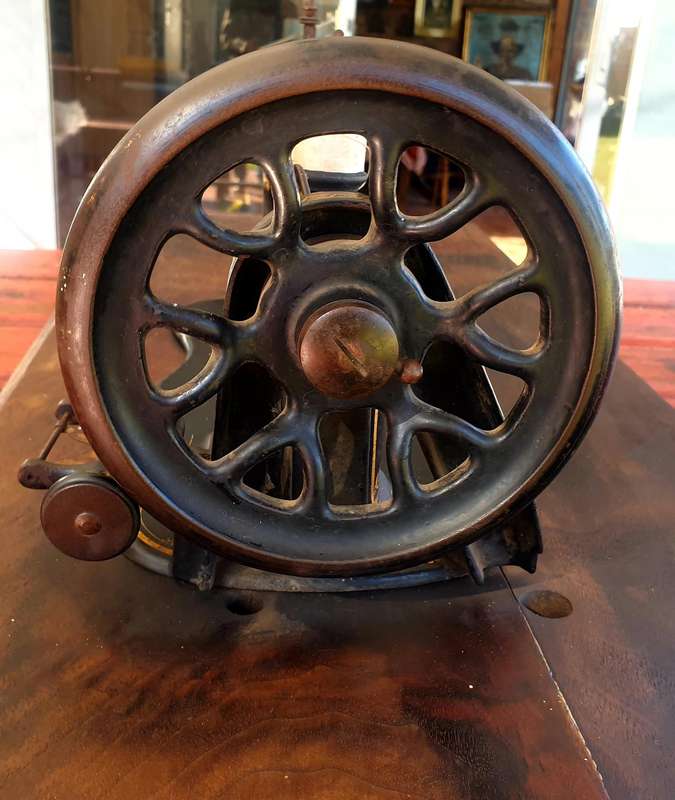 RARE CIRCA 1880'S JONES FAMILY TRANSVERSE SEWING MACHINE