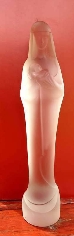 Royal Leerdam Madonna & Child Stef Uiterwaal Statue, 15 inch,375 mm, Catholic Icon, Art Deco, Mothe