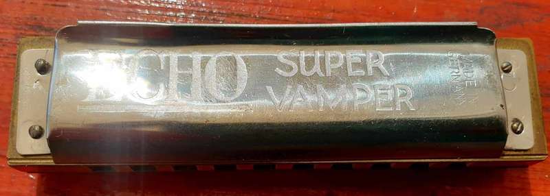 VINTAGE HOHNER ECHO SUPER VAMPER HARMONICA C KEY