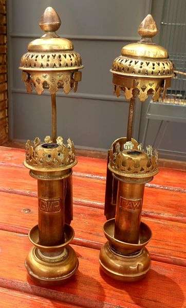ANTIQUE RAILWAY COACH CANDLE LANTERNS
