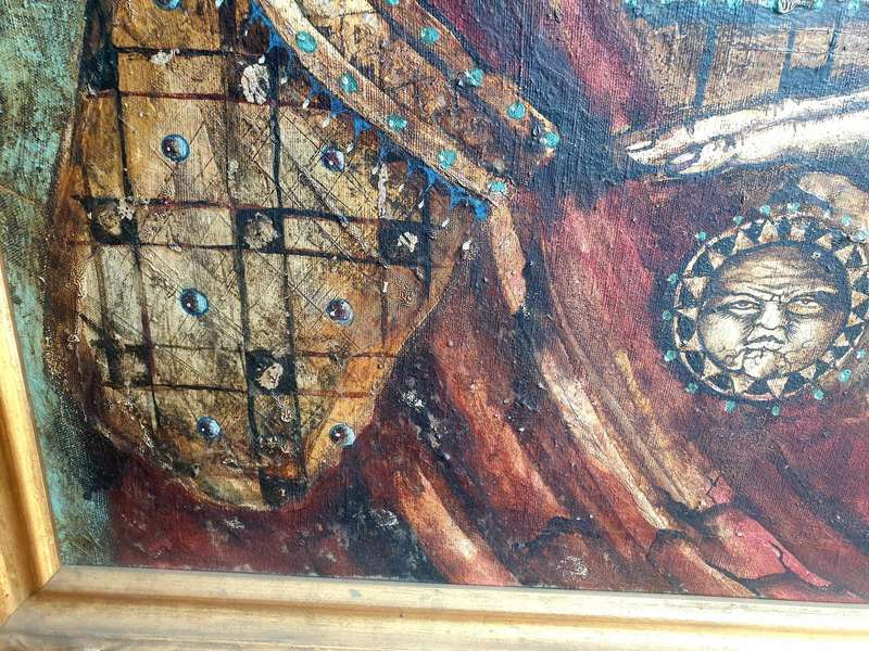 VERY LARGE 1993 ORIGINAL VALERY MIRONOV OIL ON CANVAS PAINTING