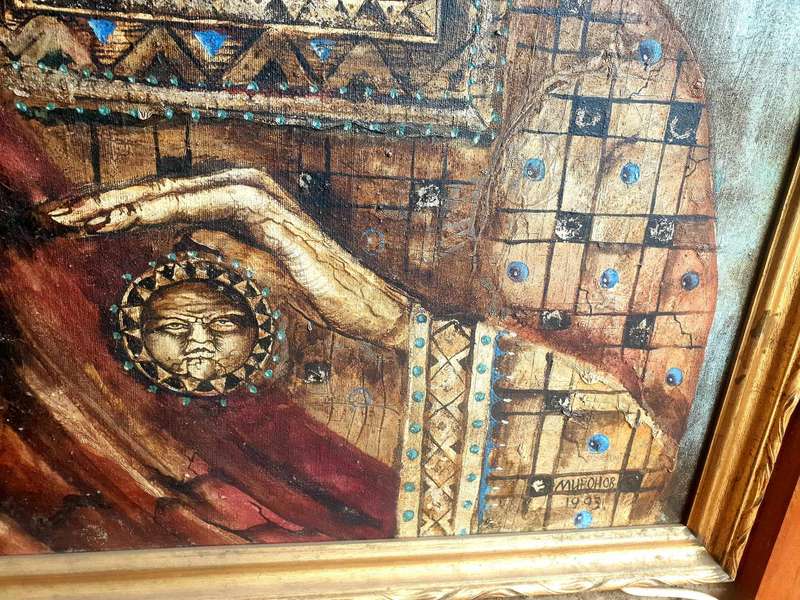 VERY LARGE 1993 ORIGINAL VALERY MIRONOV OIL ON CANVAS PAINTING
