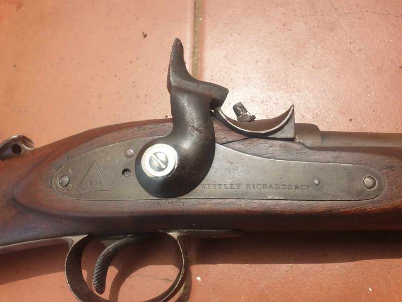 1875 ZULU WAR BLACK POWDER WESTLEY RICHARDS MONKEY TAIL   IN 450, PERSONALIZED TO HPJ KOTZEE 1877