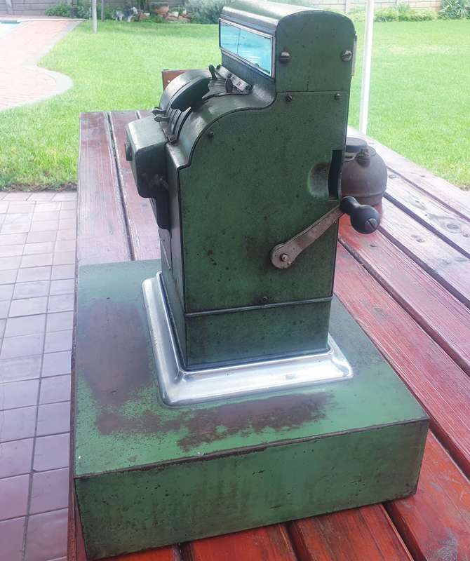 ANTIQUE OHMER OHIO USA CASH REGISTER DISPLAY. VERY HEAVY PIECE