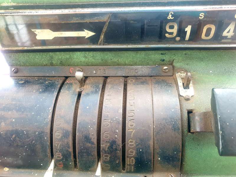 ANTIQUE OHMER OHIO USA CASH REGISTER DISPLAY. VERY HEAVY PIECE