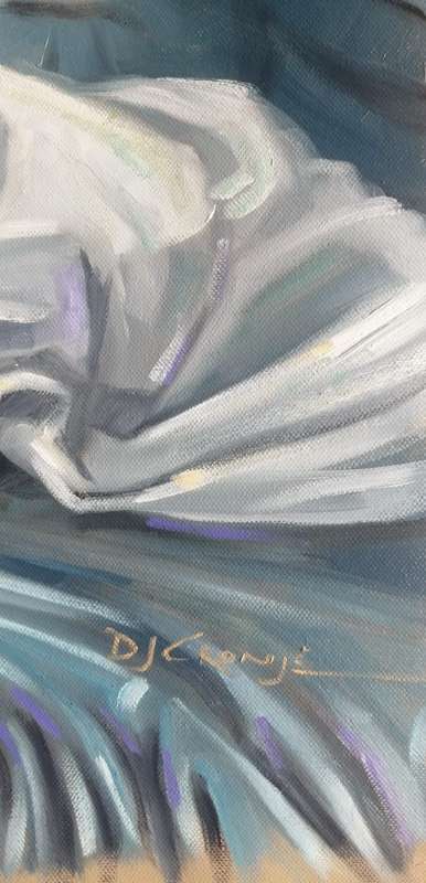 Semi-Nude, Oil painting by Danie Cronjé on canvas roll, unframed