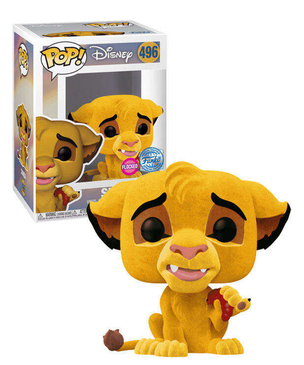 Funko Pop Disney Lion King Simba Flocked (Minor Shelf Wear)