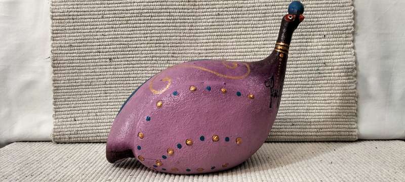 An Absolutely Magnificent Bohemian Hand Painted Guinea Fowl