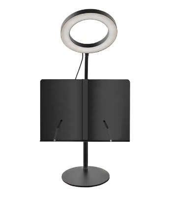 Hands Free Book Stand With Clips and LED Light for Reading