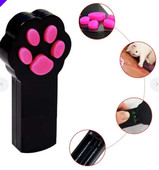 Cat Interactive LED Light Pointer Paw Style Cat Toys - Red