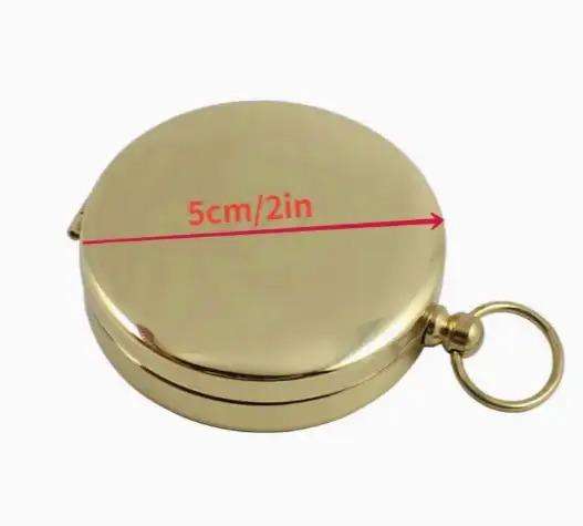 Gold Tone Hiking Compass. New in Box