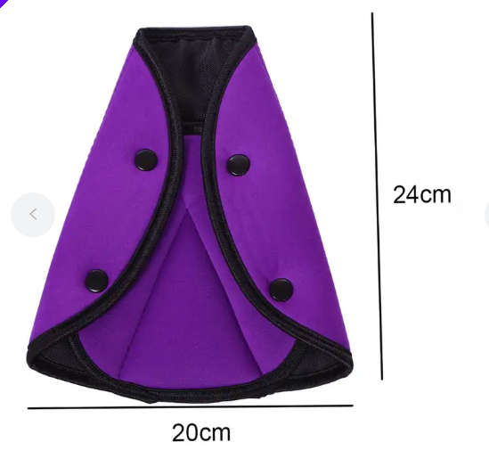 Car Seatbelt Safety Cover Triangle Positioner Seatbelt Adjuster-Purple