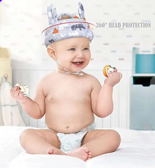 Baby Safety Helmet Baby Head Protector-Grey