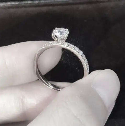 1Ct Ring Delysia King Women Trendy Shiny Crystal Ring Simplicity Elegant (Nr49)