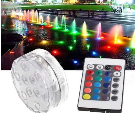 10LED RGB Submersible Waterproof Pool Wedding Party Vase Light +Remote Control