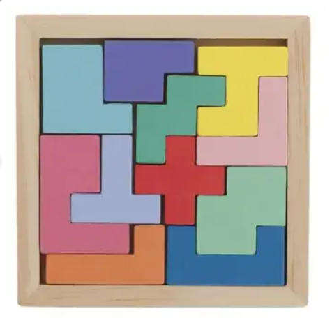 Wooden Intelligence Block (Tetris Block) Small (10pcs)
