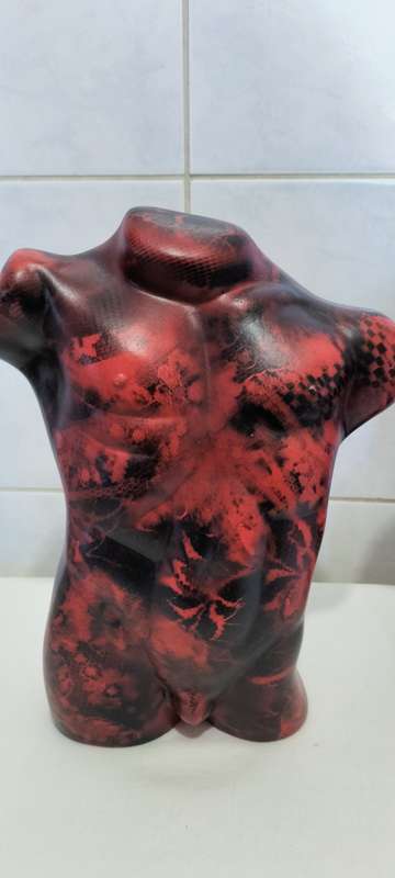 Magnificent Pair of Hilton Edwards Male and Female Signed Ceramic Torsos. Mint Condition
