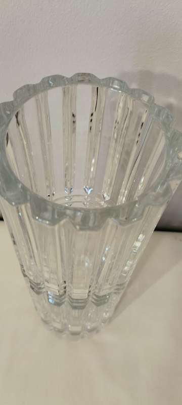 Absolutely Magnificent 1970 Crystal D'Arque Montparnasse Durand Solid 3 Kg Crystal Vase