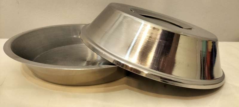 Superb Stainless Steel Lidded Dish/serving Dish (Nr2)