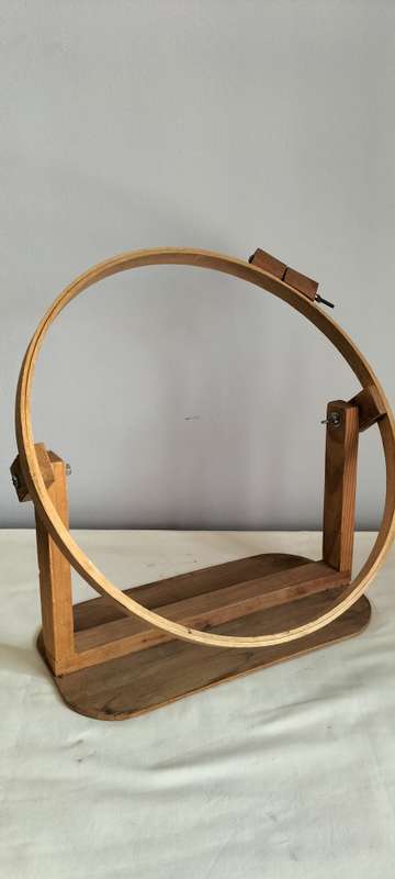 Vintage Large Good Condition Embroidery Hoop Stand